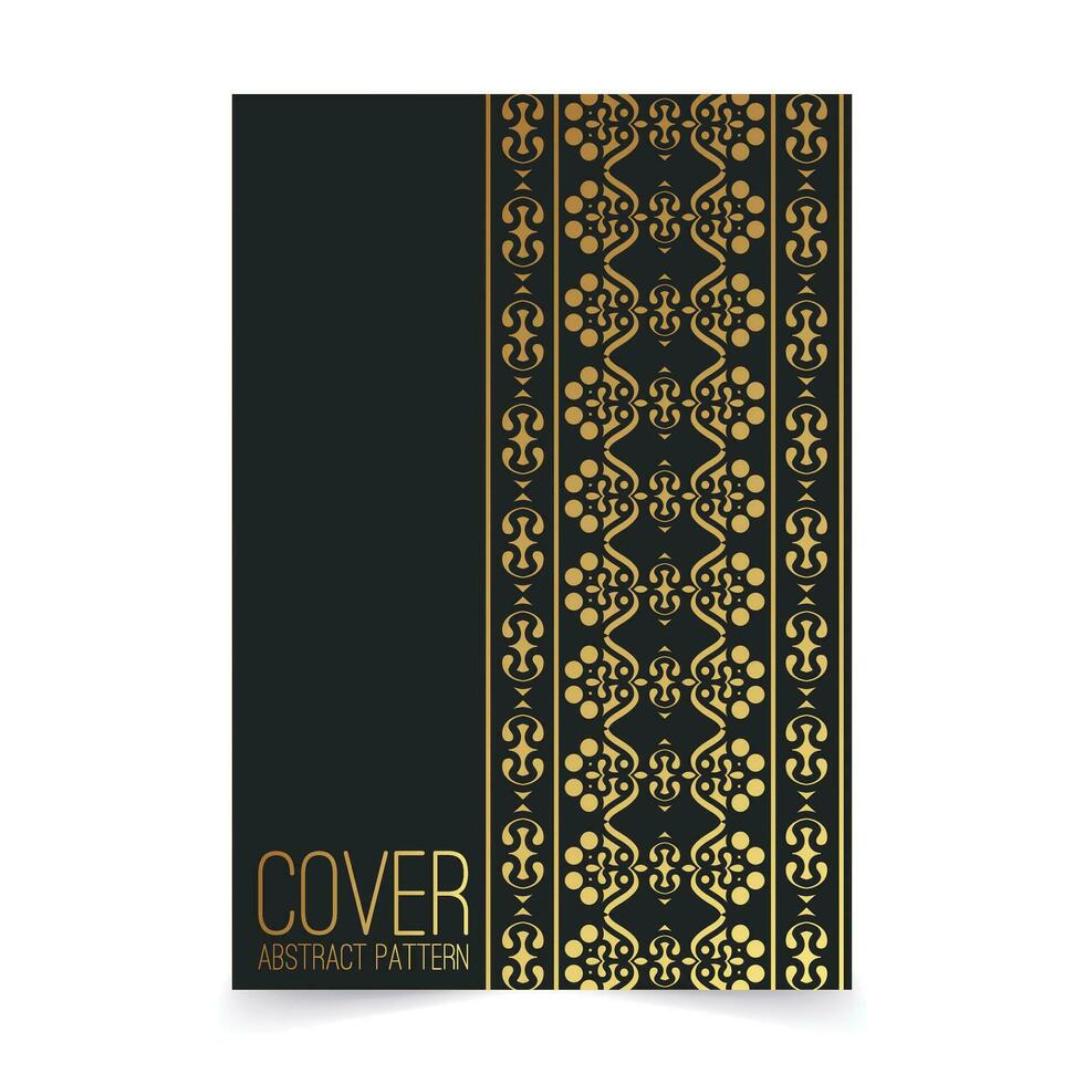 luxury abstract line pattern cover vector