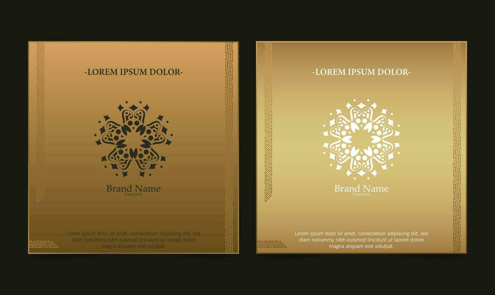 Luxury ornamental logos and business cards template vector