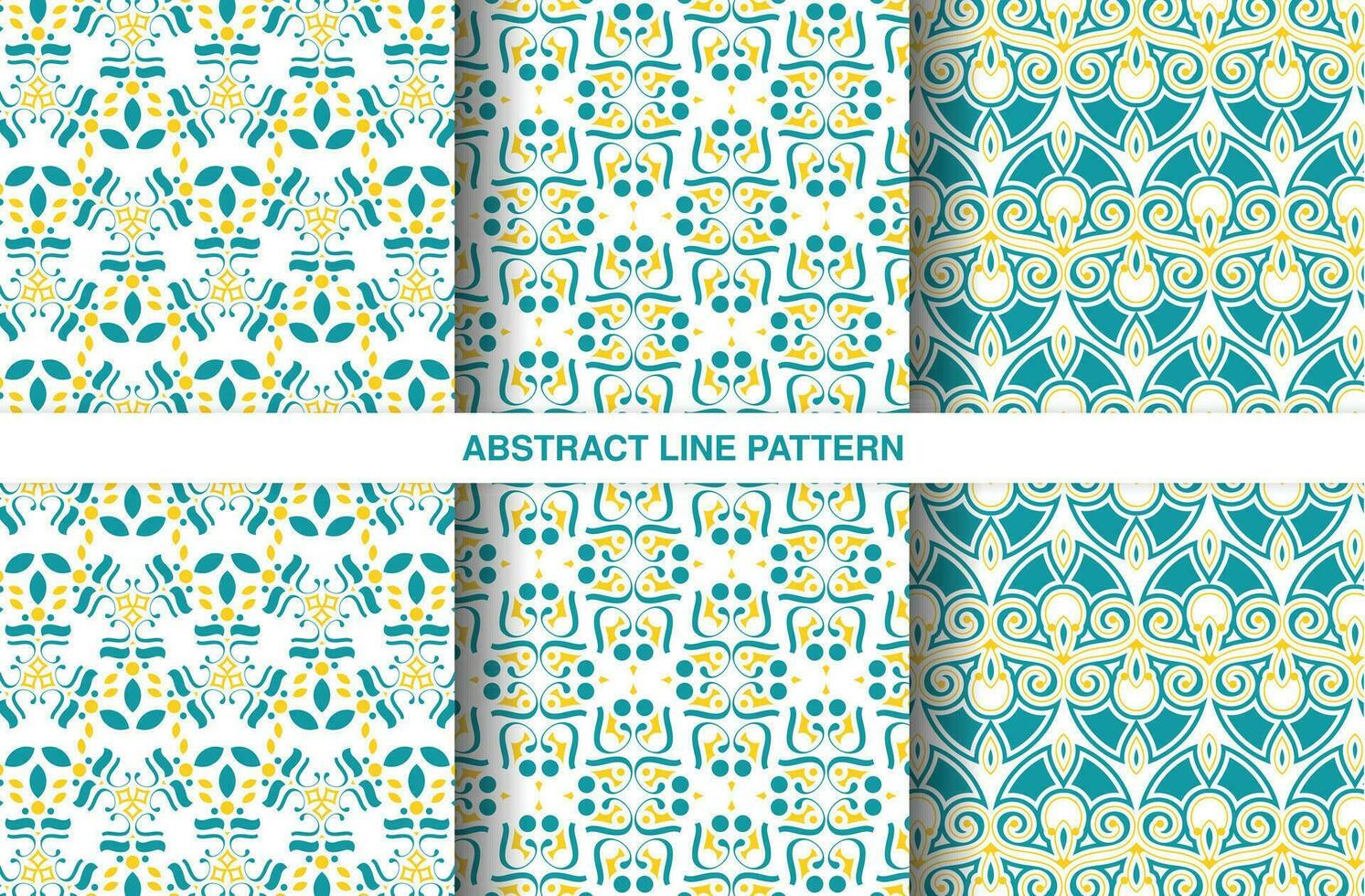 Collection of Colorful abstract geometric pattern design vector