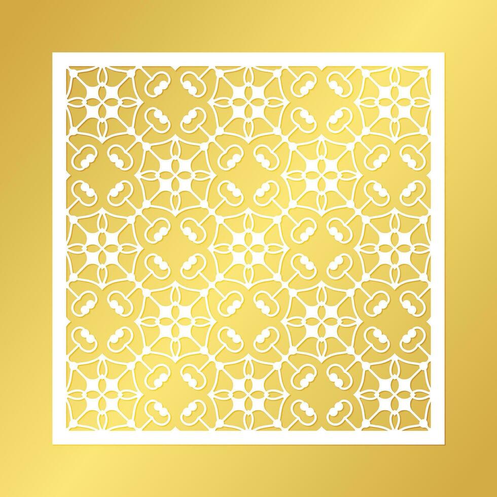 seamless die cut decorative pattern template vector