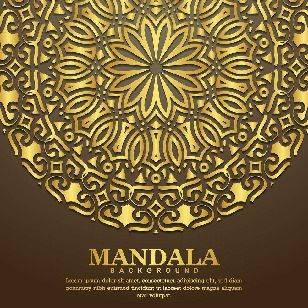 Fondo de mandala ornamental de lujo con estilo de patrón oriental islámico árabe premium vector