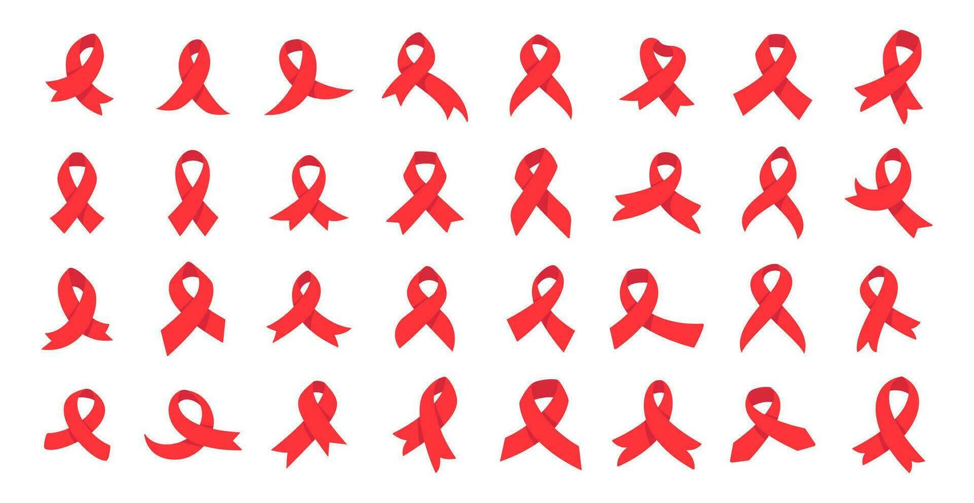 red cross ribbon World Aids Day awareness campaign sign prevention of communicable diseases vector