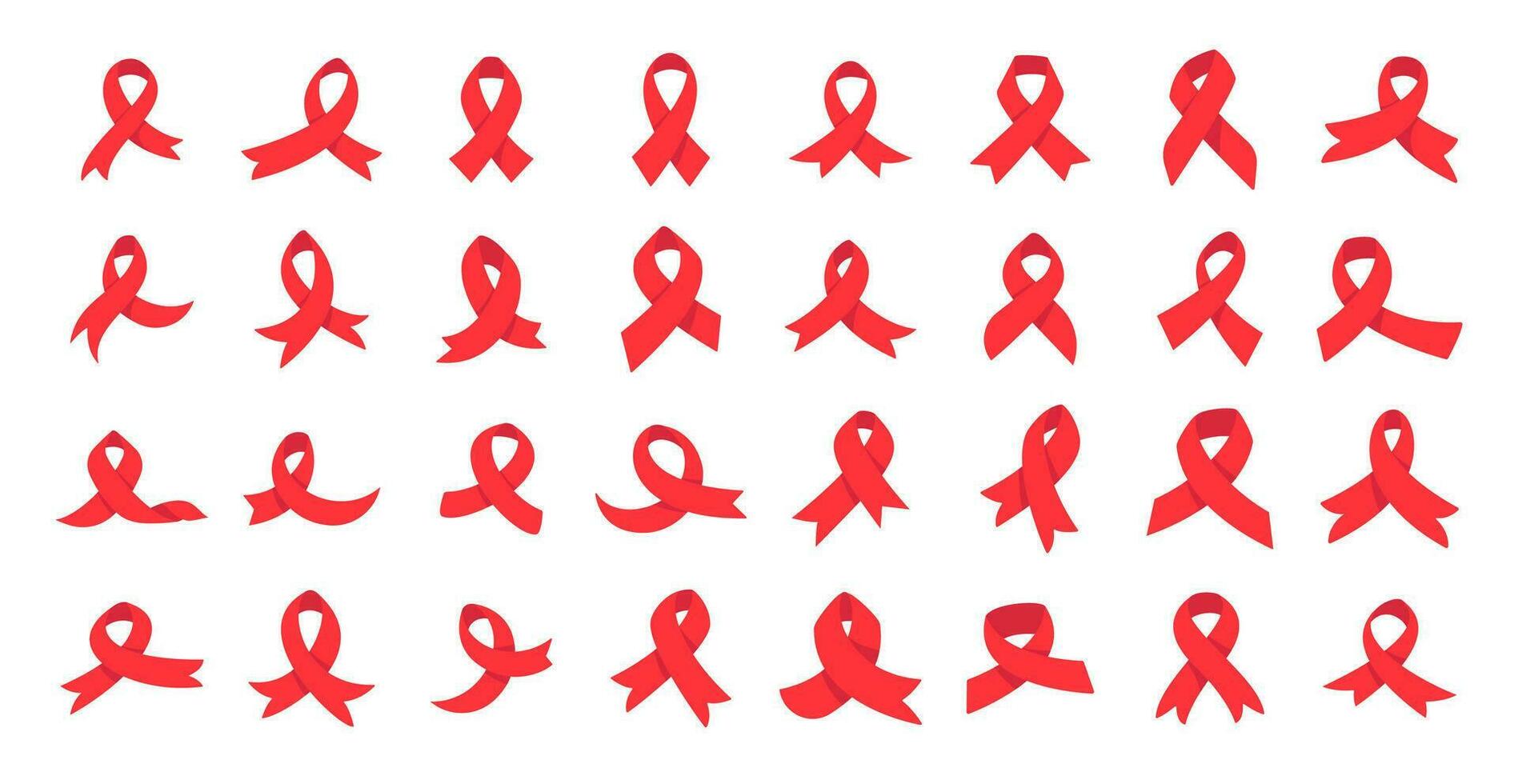 red cross ribbon World Aids Day awareness campaign sign prevention of communicable diseases vector