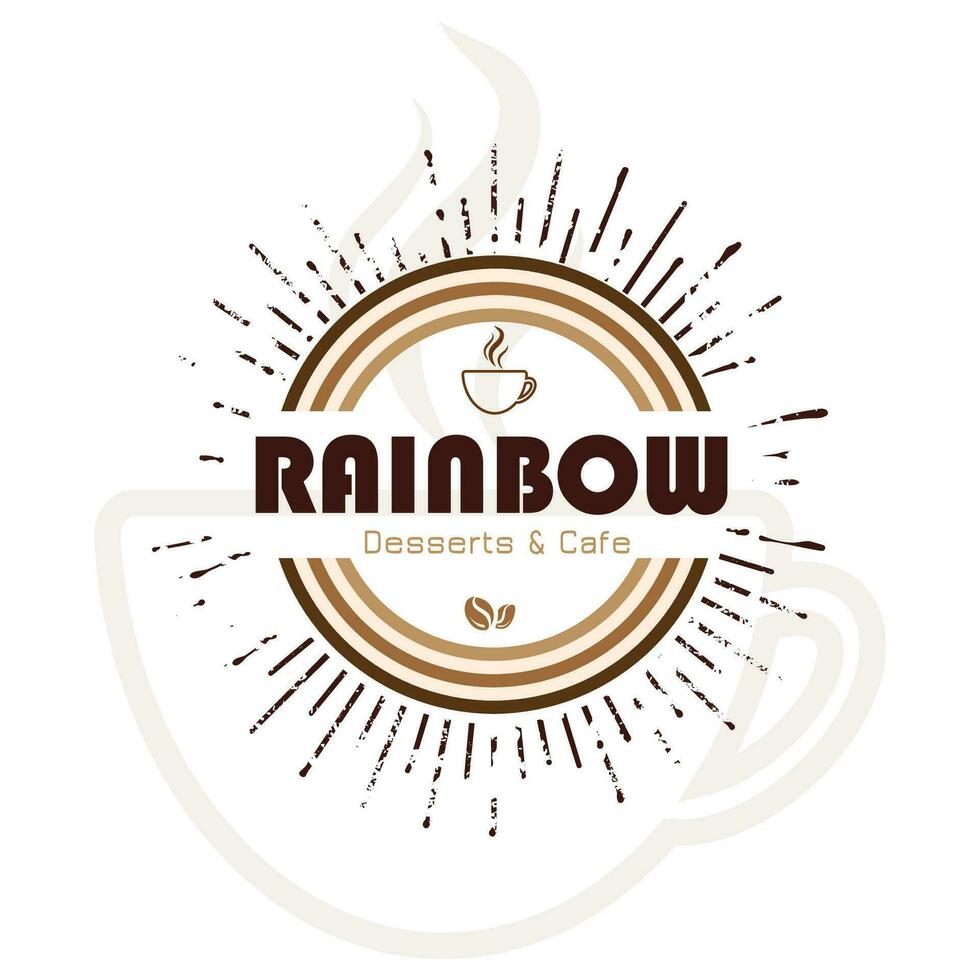 Coffee logo - vector illustration, emblem set design on black background.