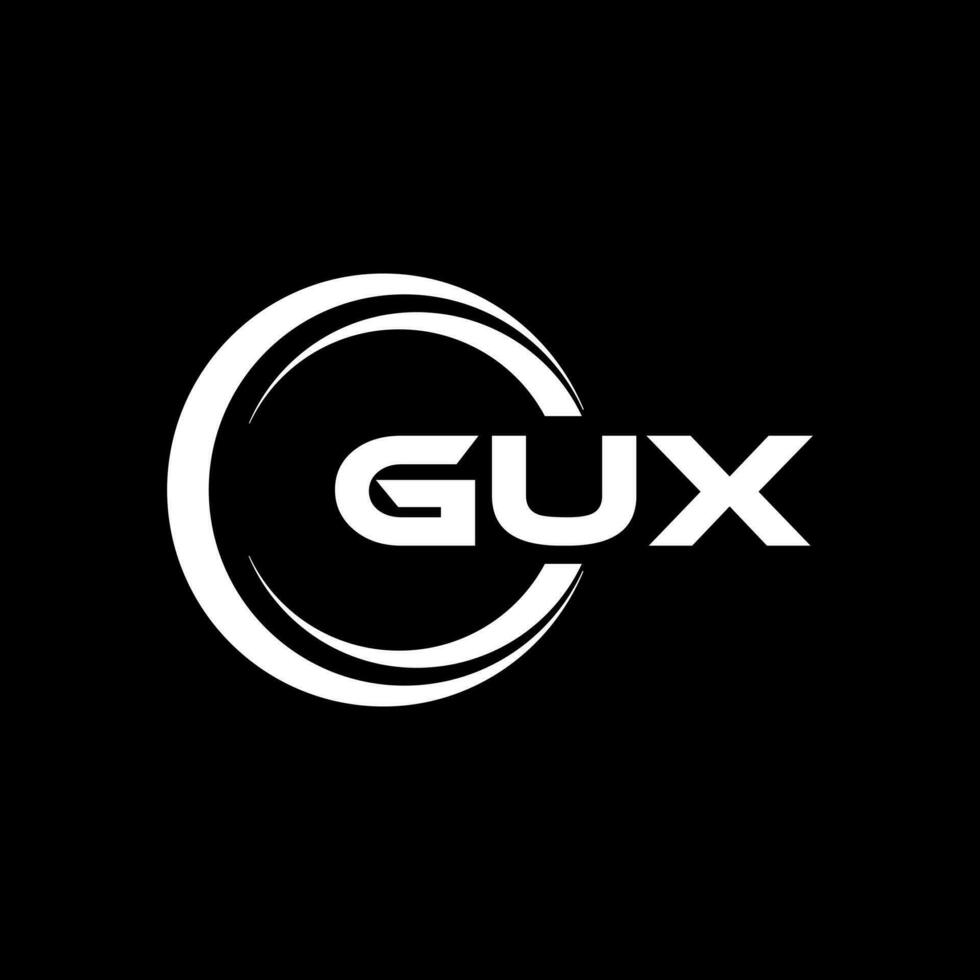 GUX Logo Design, Inspiration for a Unique Identity. Modern Elegance and Creative Design. Watermark Your Success with the Striking this Logo. vector