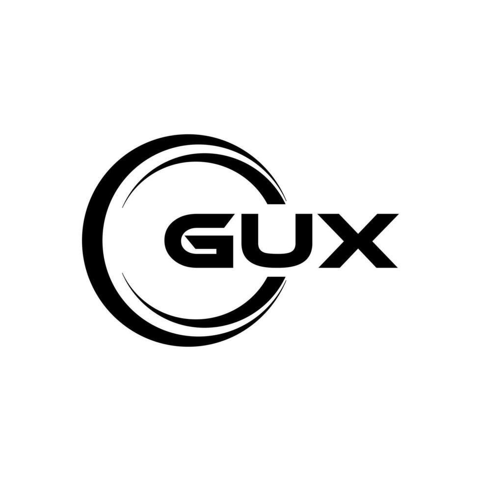 GUX Logo Design, Inspiration for a Unique Identity. Modern Elegance and Creative Design. Watermark Your Success with the Striking this Logo. vector