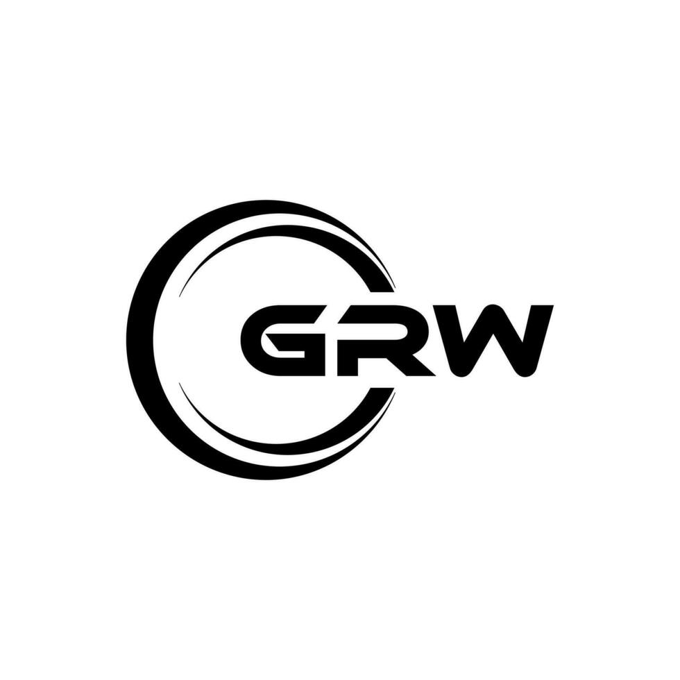 GRW Logo Design, Inspiration for a Unique Identity. Modern Elegance and Creative Design. Watermark Your Success with the Striking this Logo. vector