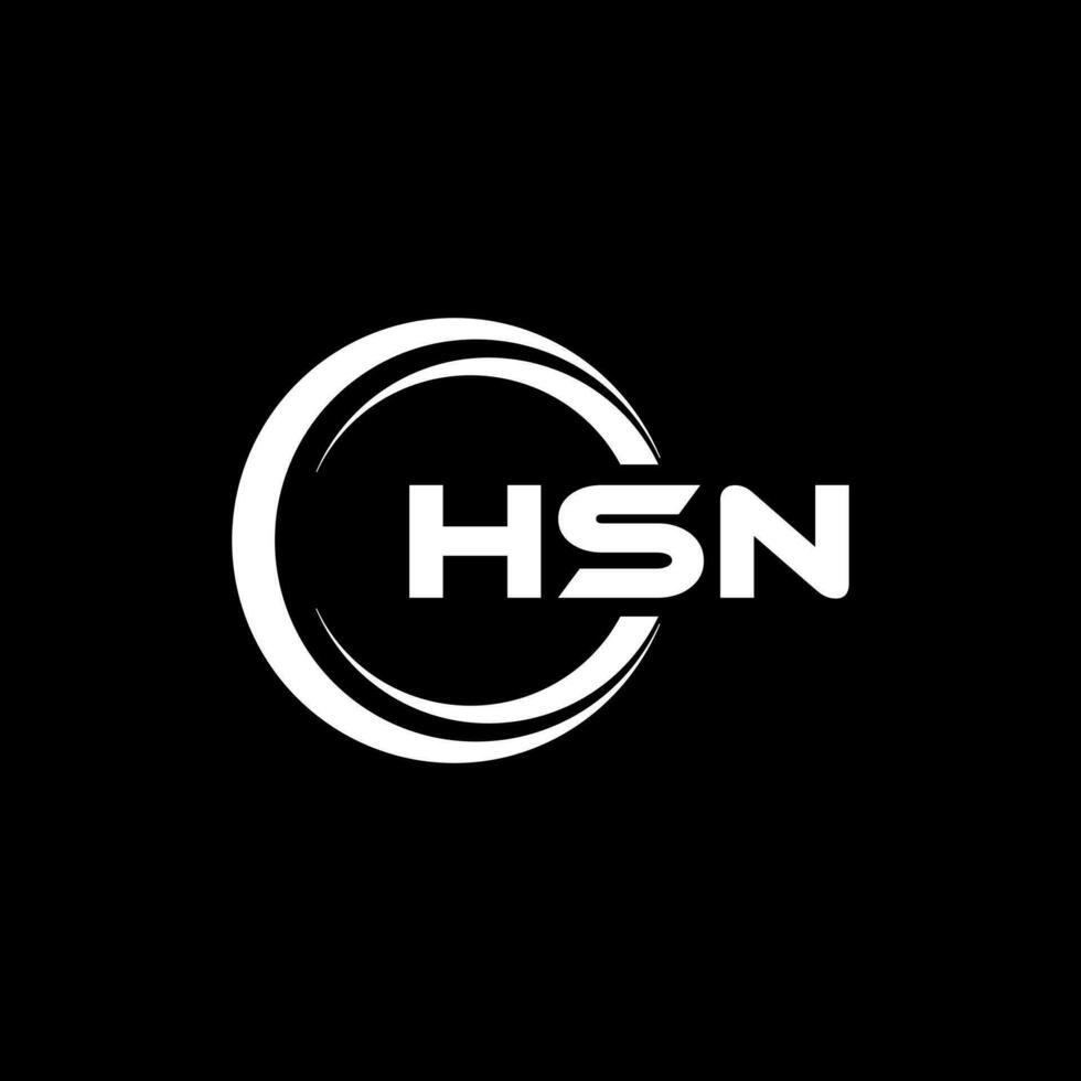 hsn letra logo diseño, inspiración para un único identidad. moderno elegancia y creativo diseño. filigrana tu éxito con el sorprendentes esta logo. vector