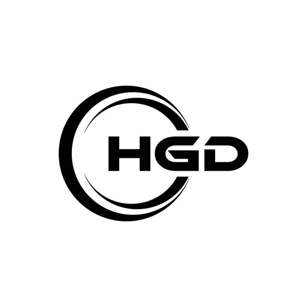 hgd letra logo diseño, inspiración para un único identidad. moderno elegancia y creativo diseño. filigrana tu éxito con el sorprendentes esta logo. vector