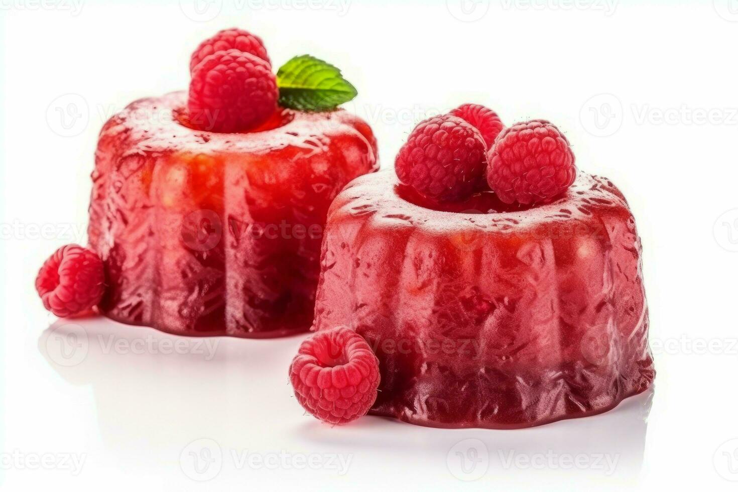 Raspberry cakes. Generate ai photo