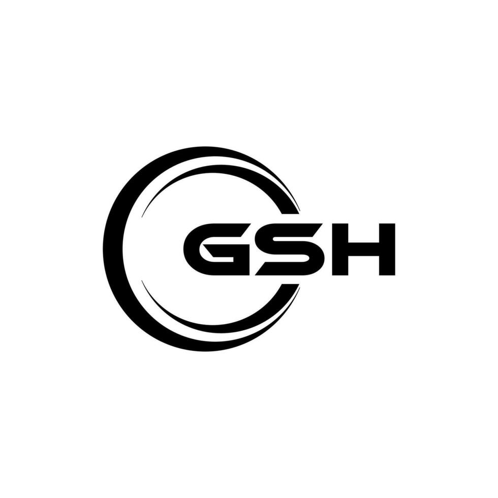 gsh logo diseño, inspiración para un único identidad. moderno elegancia y creativo diseño. filigrana tu éxito con el sorprendentes esta logo. vector