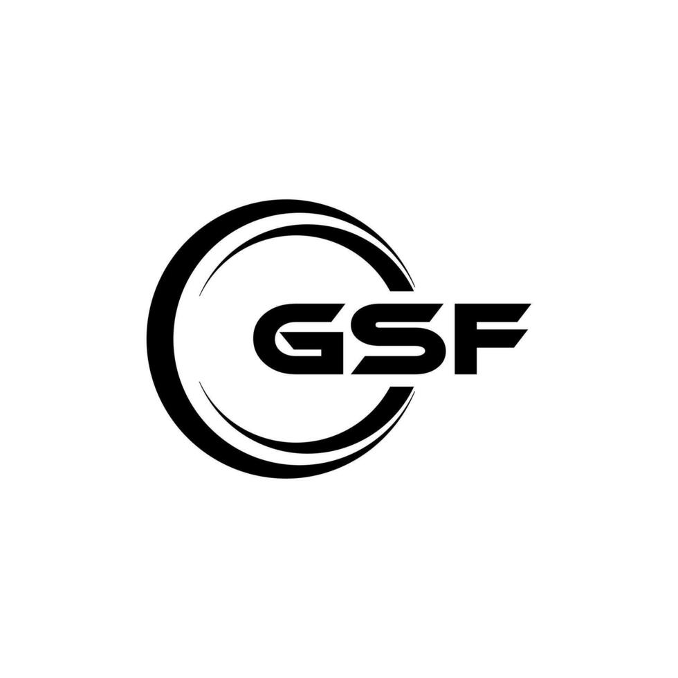 GSF Logo Design, Inspiration for a Unique Identity. Modern Elegance and Creative Design. Watermark Your Success with the Striking this Logo. vector