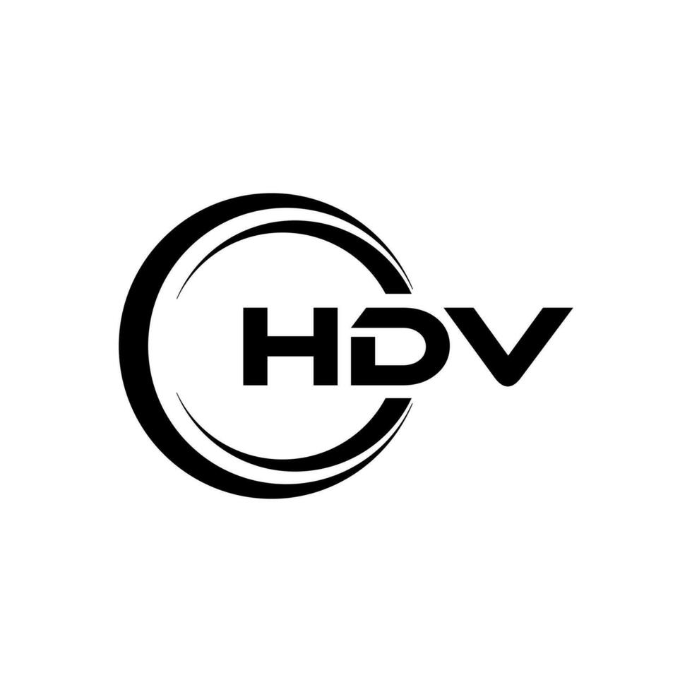 hdv letra logo diseño, inspiración para un único identidad. moderno elegancia y creativo diseño. filigrana tu éxito con el sorprendentes esta logo. vector