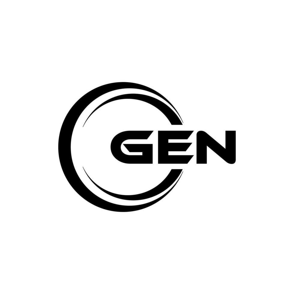 GEN Logo Design, Inspiration for a Unique Identity. Modern Elegance and Creative Design. Watermark Your Success with the Striking this Logo. vector