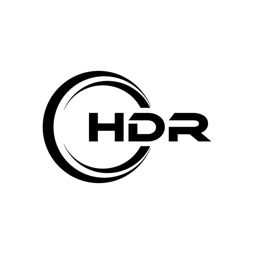 HDR Letter Logo Design, Inspiration for a Unique Identity. Modern Elegance and Creative Design. Watermark Your Success with the Striking this Logo. vector