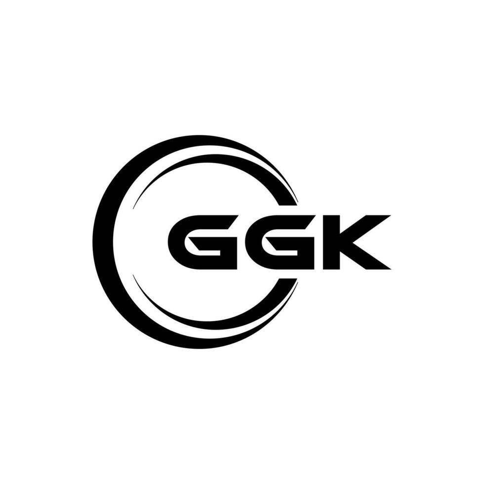 ggk logo diseño, inspiración para un único identidad. moderno elegancia y creativo diseño. filigrana tu éxito con el sorprendentes esta logo. vector