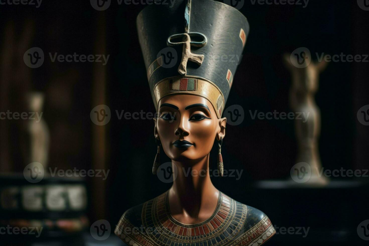 Queen nefertiti statue. Generate Ai photo