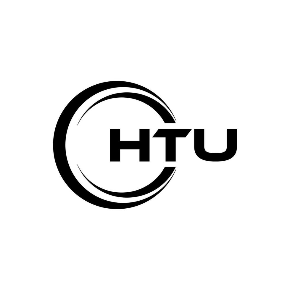 HTU Logo Design, Inspiration for a Unique Identity. Modern Elegance and Creative Design. Watermark Your Success with the Striking this Logo. vector
