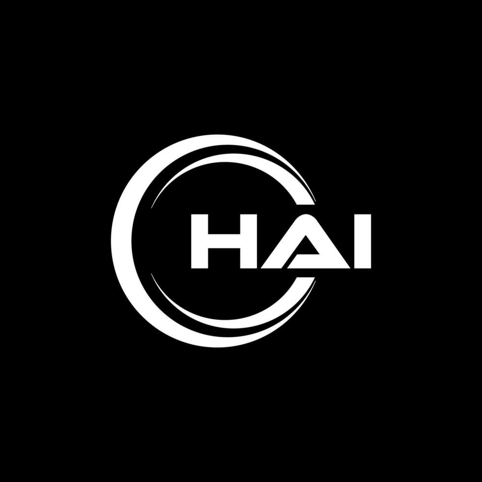 HAI Logo Design, Inspiration for a Unique Identity. Modern Elegance and Creative Design. Watermark Your Success with the Striking this Logo. vector