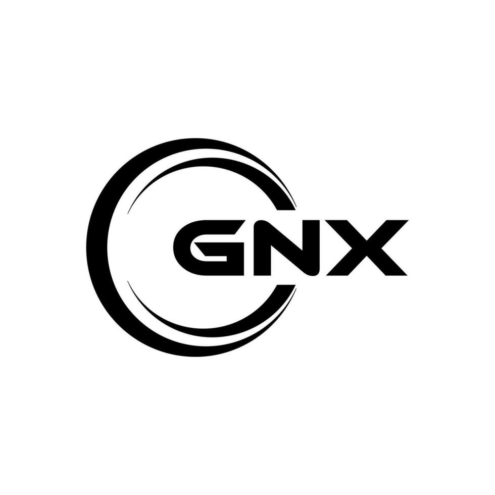 GNX Logo Design, Inspiration for a Unique Identity. Modern Elegance and Creative Design. Watermark Your Success with the Striking this Logo. vector