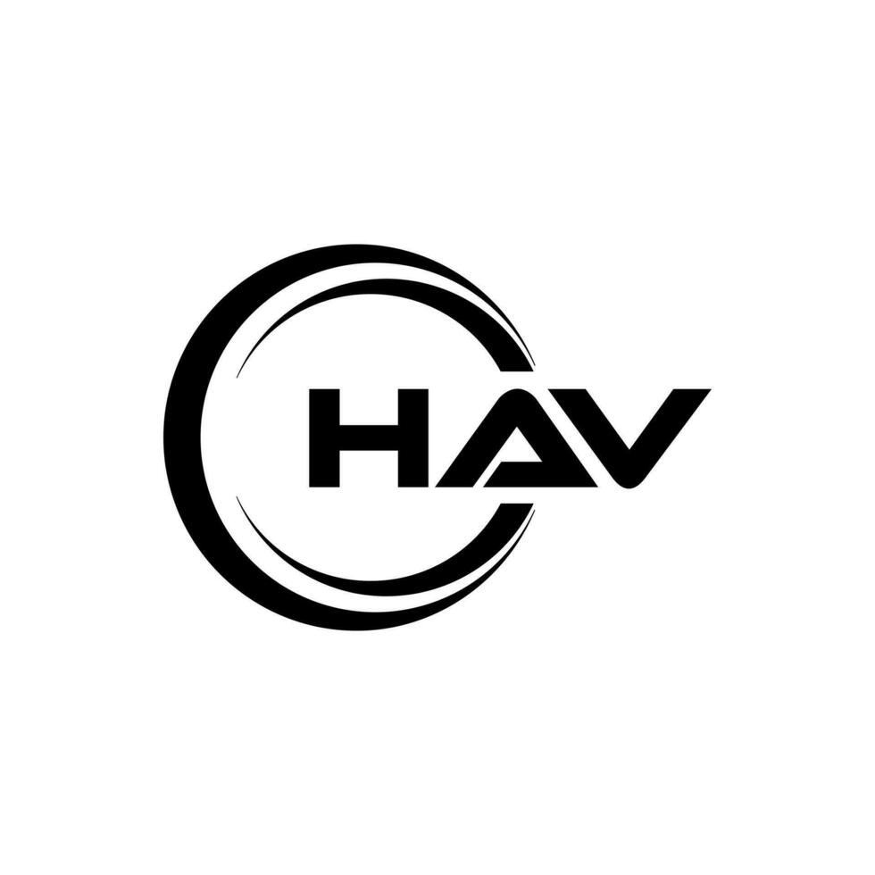 HAV Logo Design, Inspiration for a Unique Identity. Modern Elegance and Creative Design. Watermark Your Success with the Striking this Logo. vector