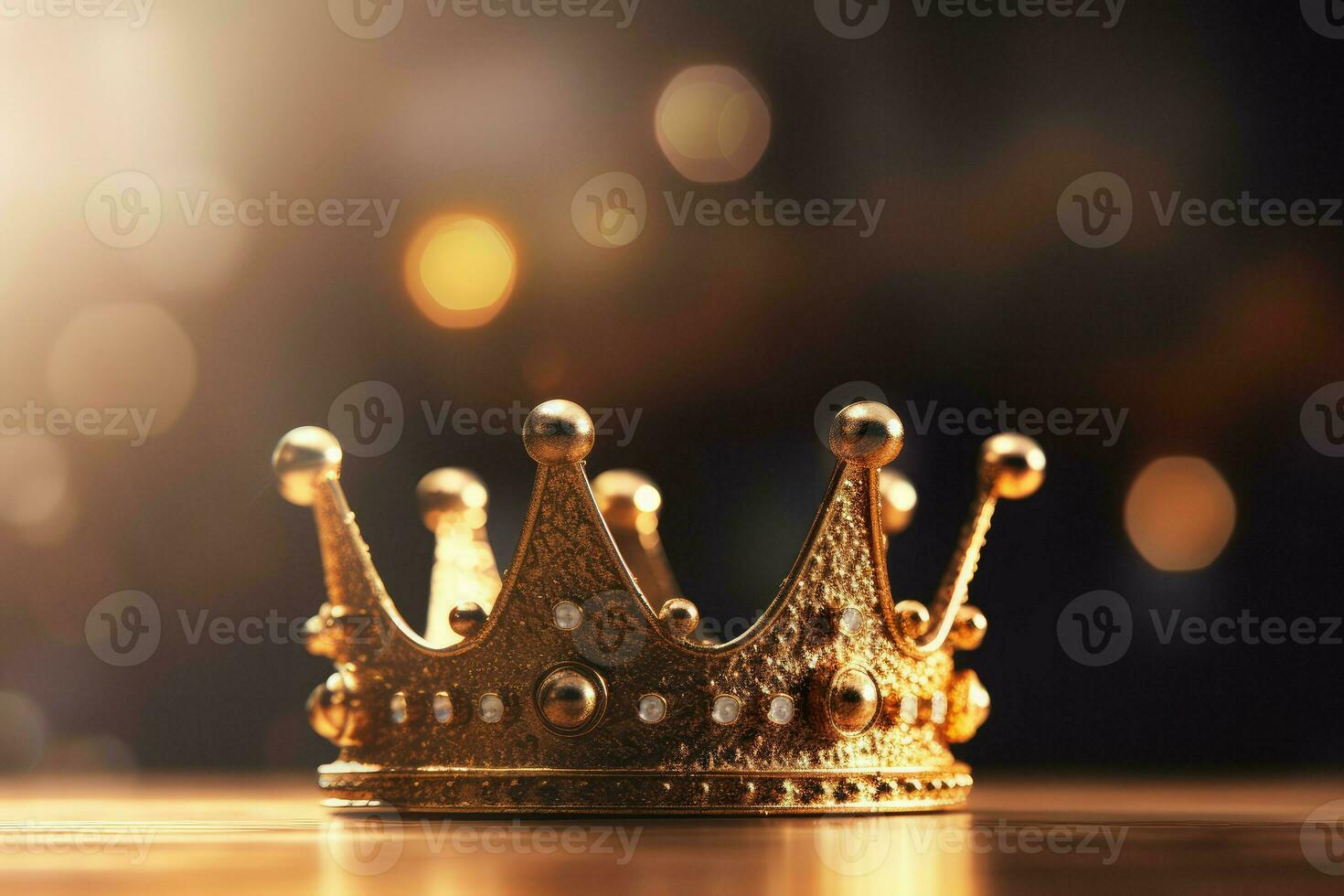 Golden crown sparkles. Generate Ai photo