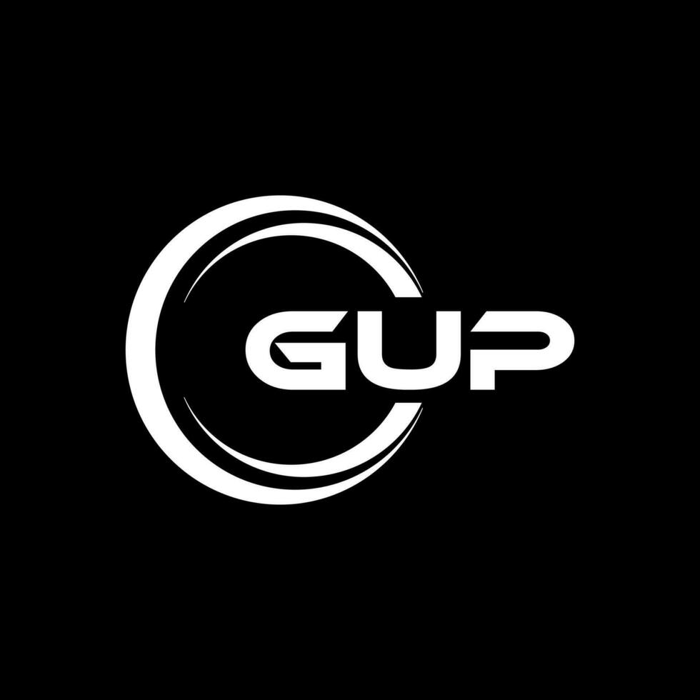 GUP Logo Design, Inspiration for a Unique Identity. Modern Elegance and Creative Design. Watermark Your Success with the Striking this Logo. vector