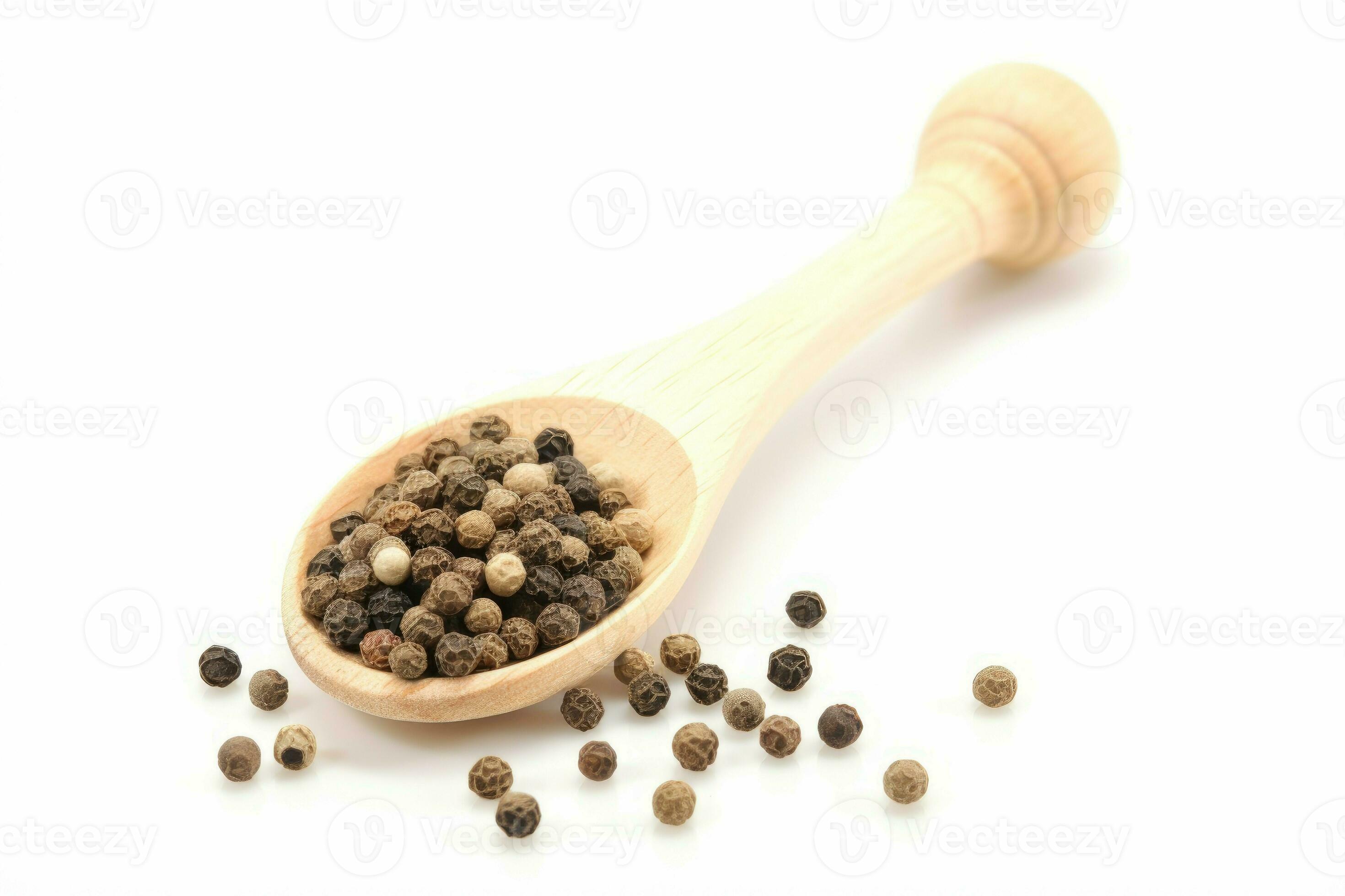 White peppercorn spoon. Generate Ai 28677371 Stock Photo at Vecteezy