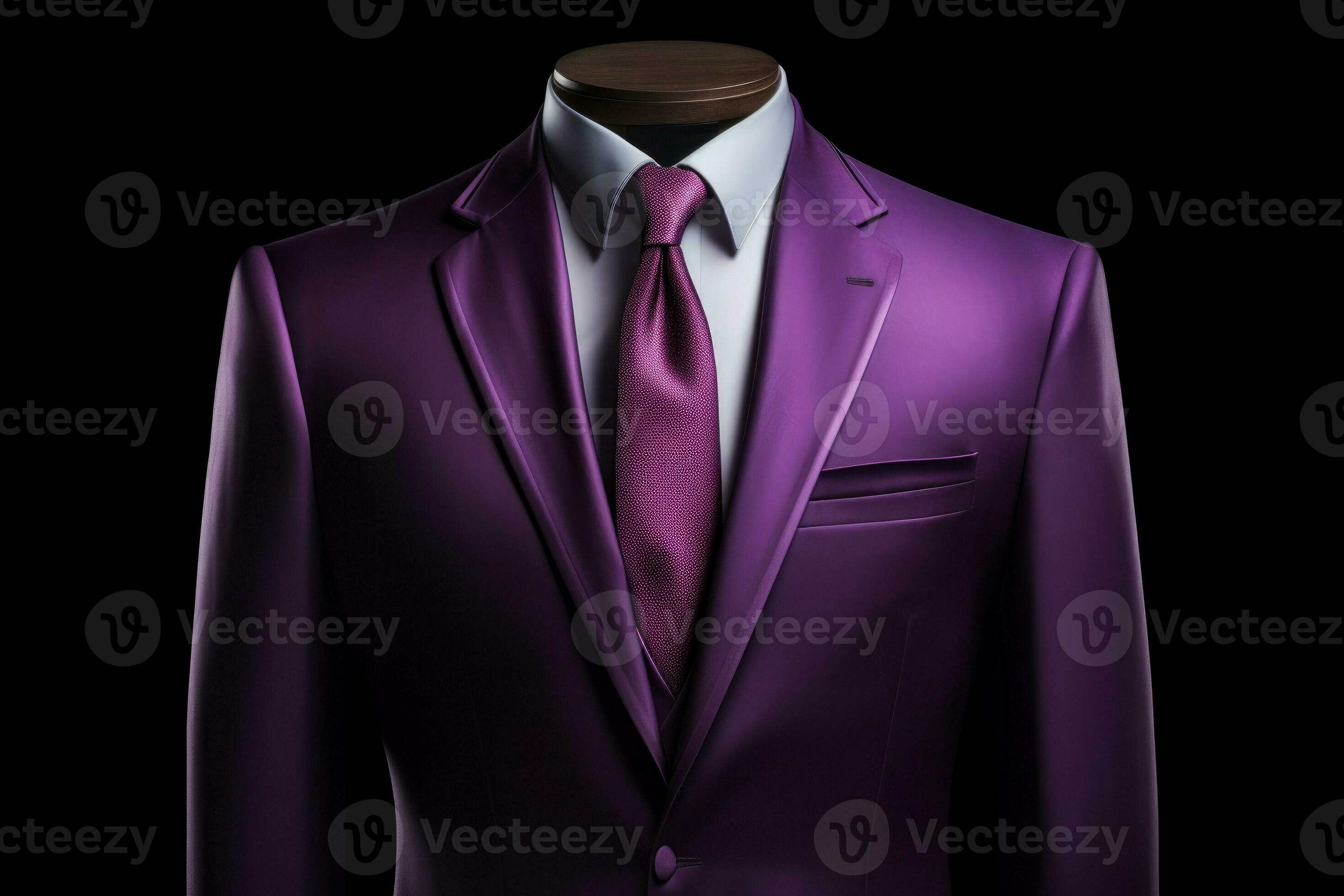 Elegant men purple suit model. Generate Ai 28678666 Stock Photo at Vecteezy