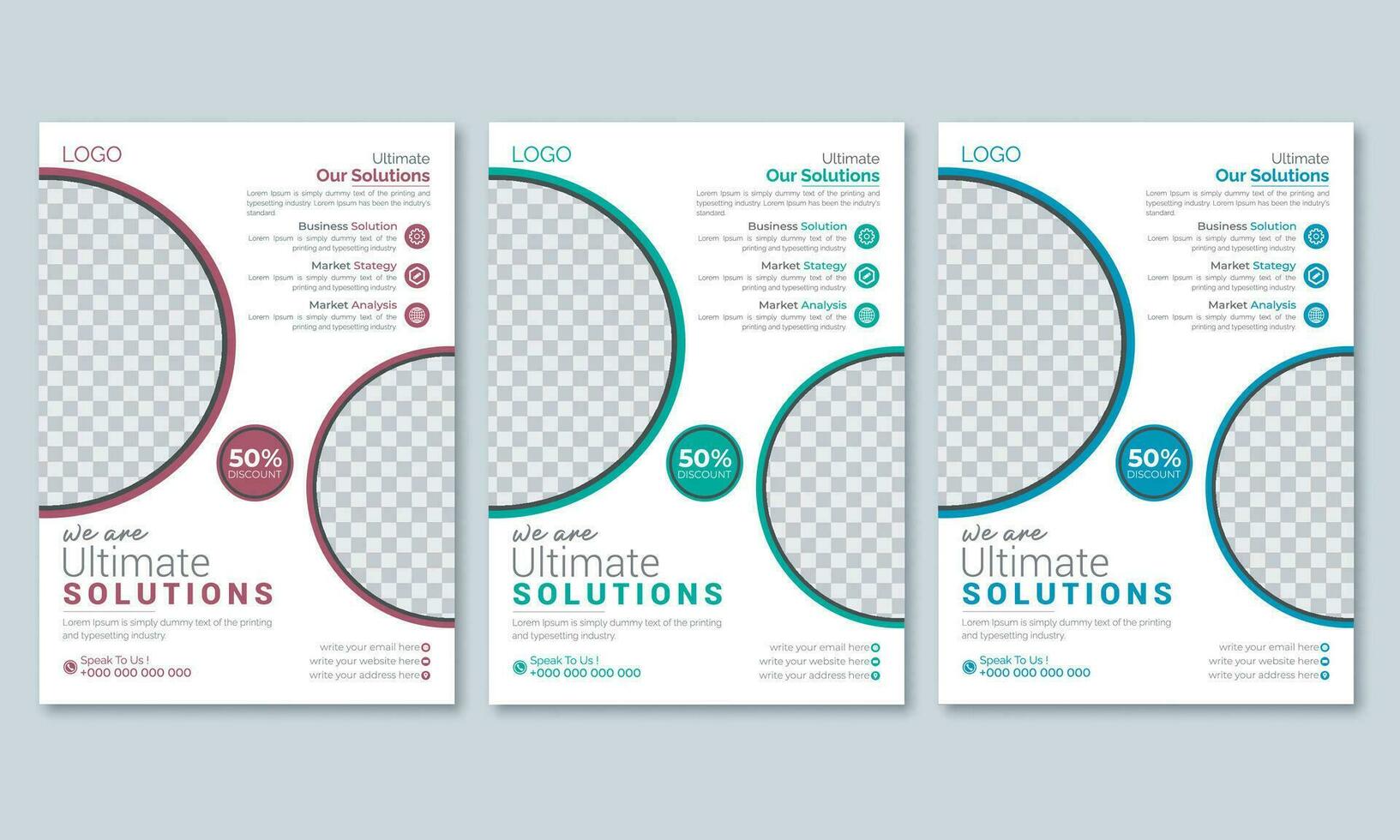 Modern Flyer And Template vector