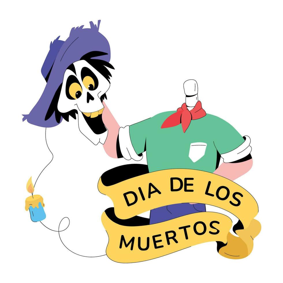 de moda muerto día vector