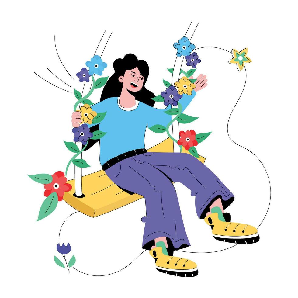 Trendy Flores Festival vector