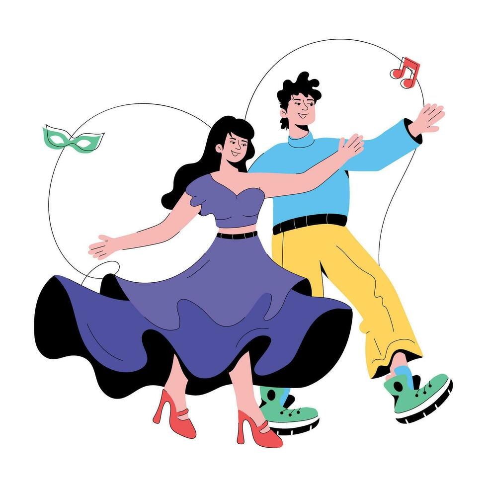 Trendy Dance Day vector