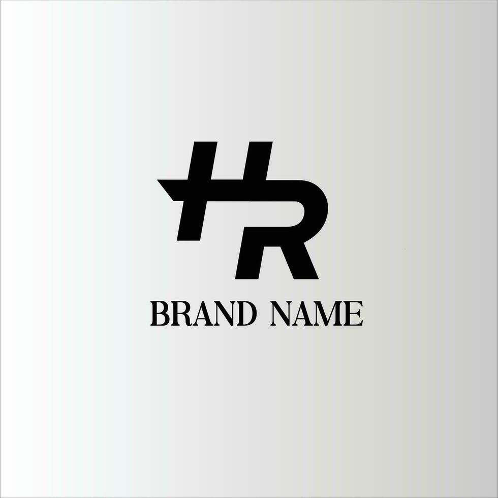 HR initial letter logo vector