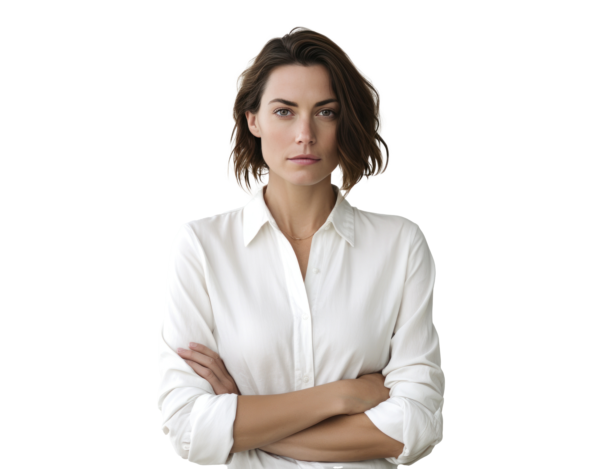 Serious expression woman isolated 28680031 PNG
