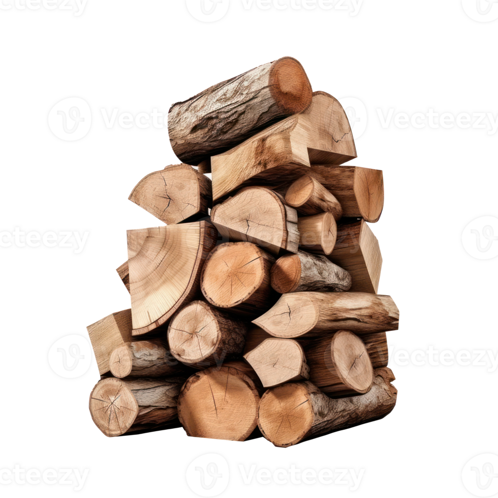 Firewood stack isolated png