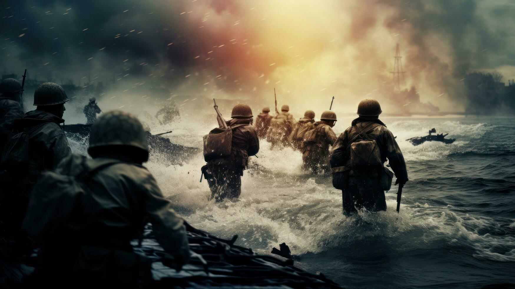 American heroes in the battle photo