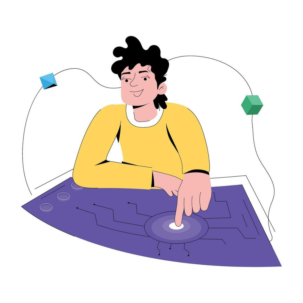 Trendy Touch Technology vector