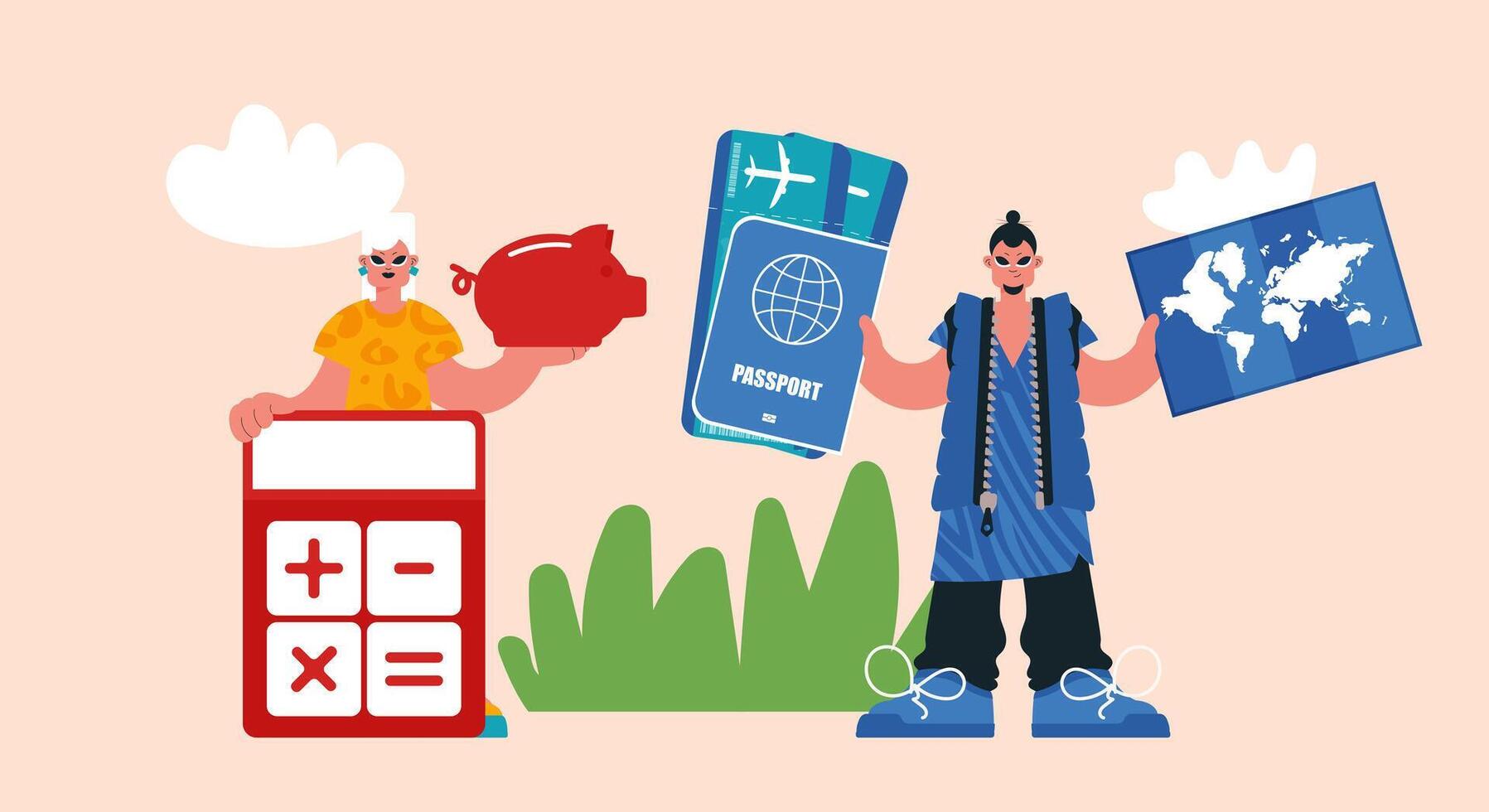 Bunch Office, Making Custom-made Travel Bundles, Organizing Encounters with Ticket Certification, Visits, and Energized Report assistance for Central Experiences Abroad. vector