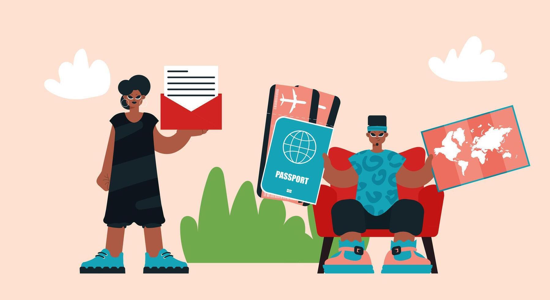 Bunch Office, Making Custom-made Travel Bundles, Organizing Encounters with Ticket Certification, Visits, and Energized Report assistance for Central Experiences Abroad. vector