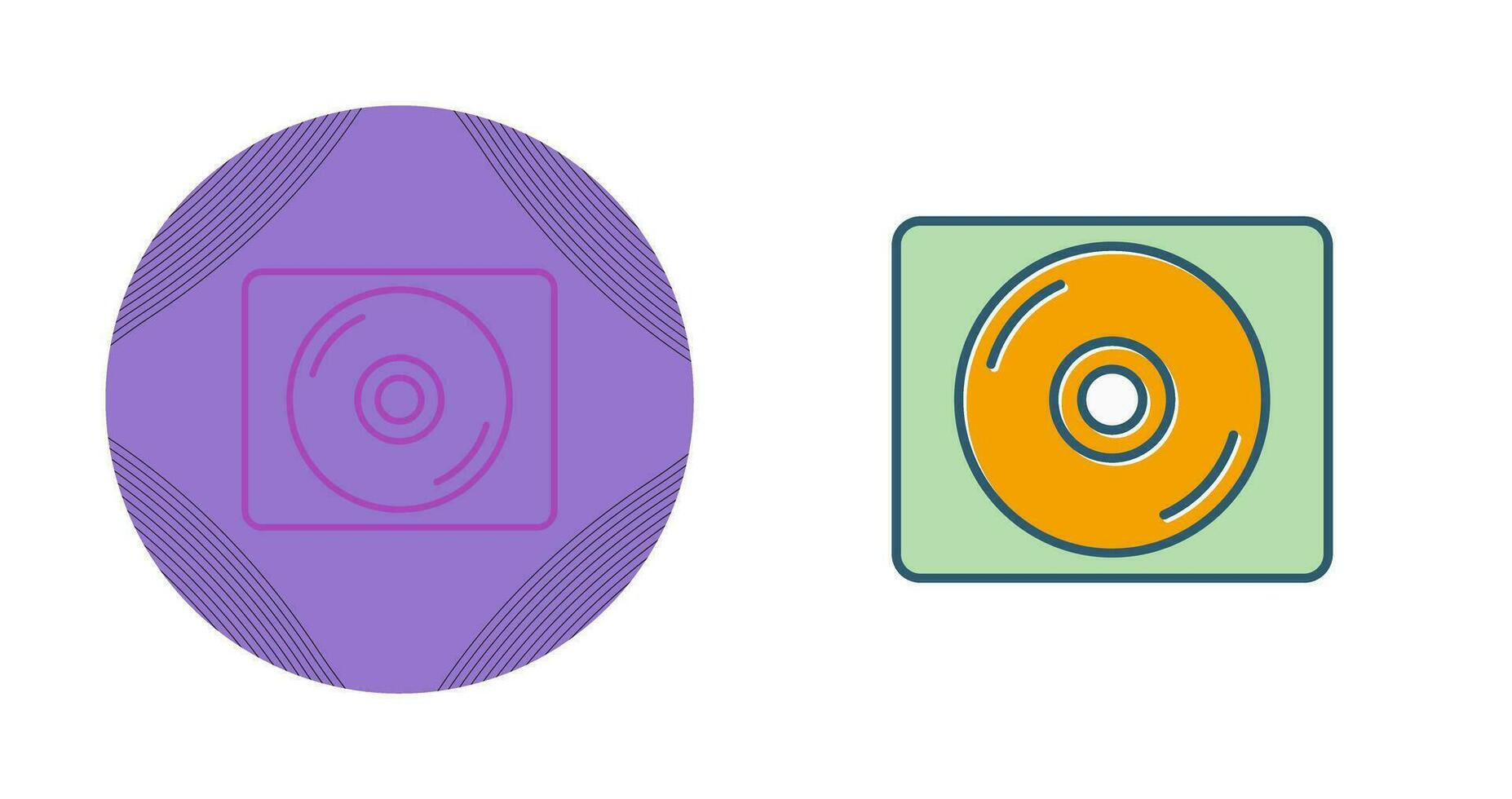 icono de vector de disco compacto