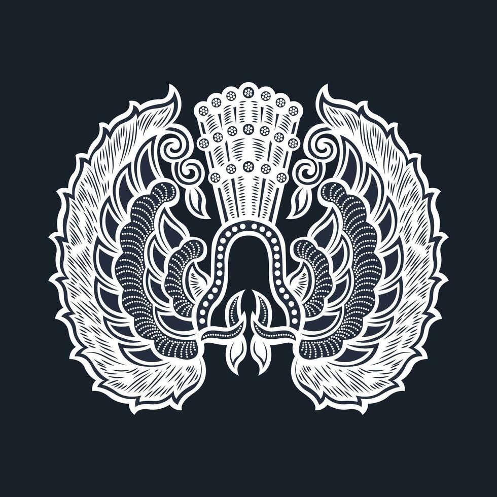 Javanese Batik icon Seamless Pattern vector image