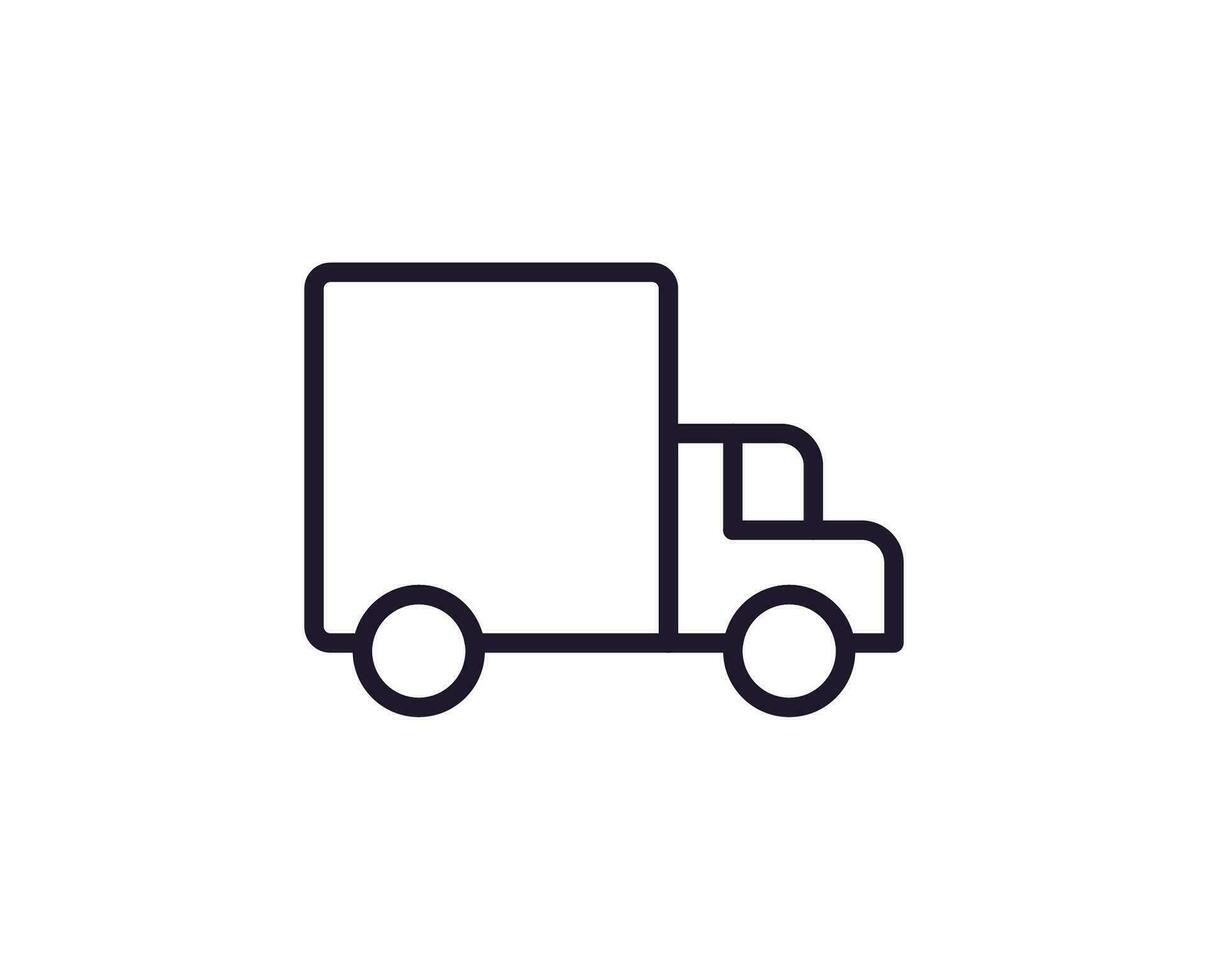 Shopping line icon on white background vector