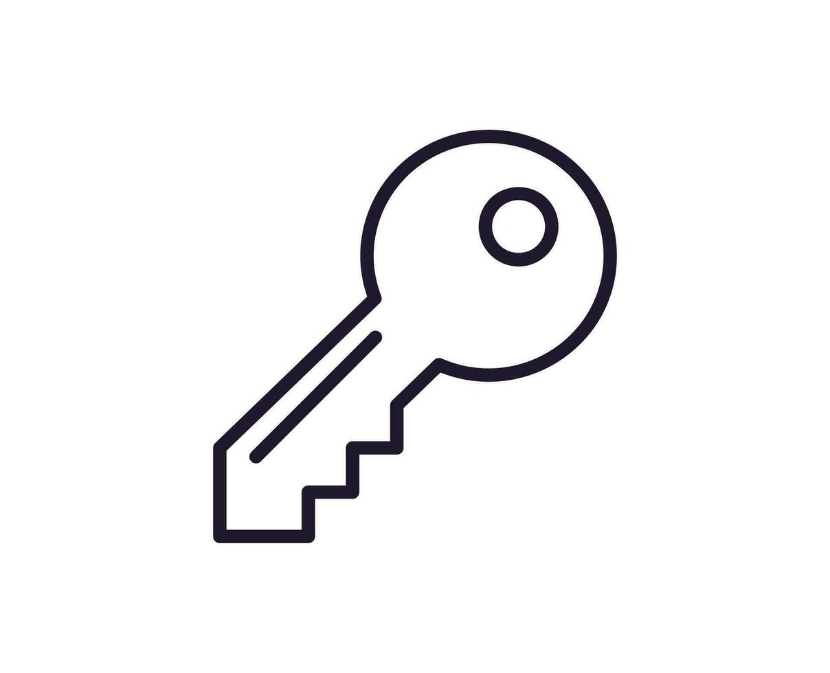 Hotel line icon on white background vector