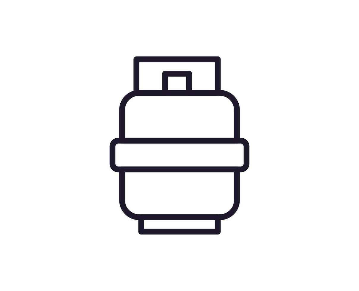 Gas concept. Modern outline high quality illustration for banners, flyers and web sites. Editable stroke in trendy flat style. Line icon of propane vector
