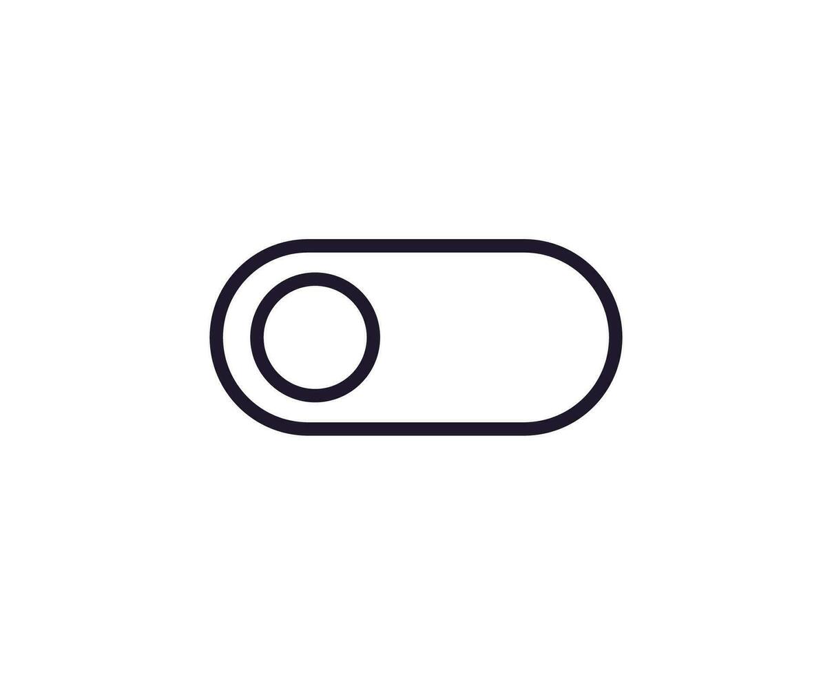 Interface concept. Vector sign drawn in line style. Isolated editable stroke for adverts and UI. Vector line icon of toggle
