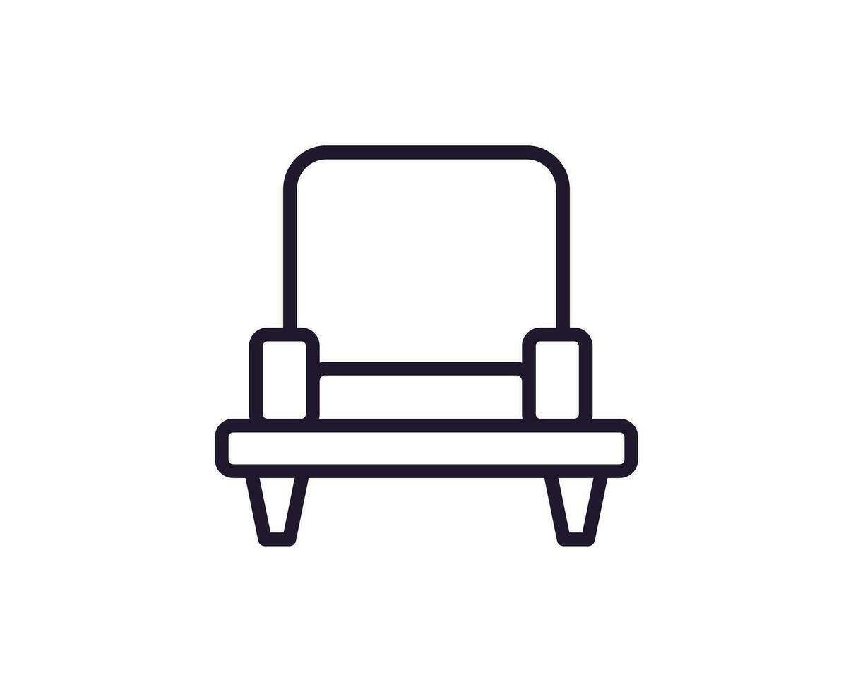 Furniture line icon on white background vector