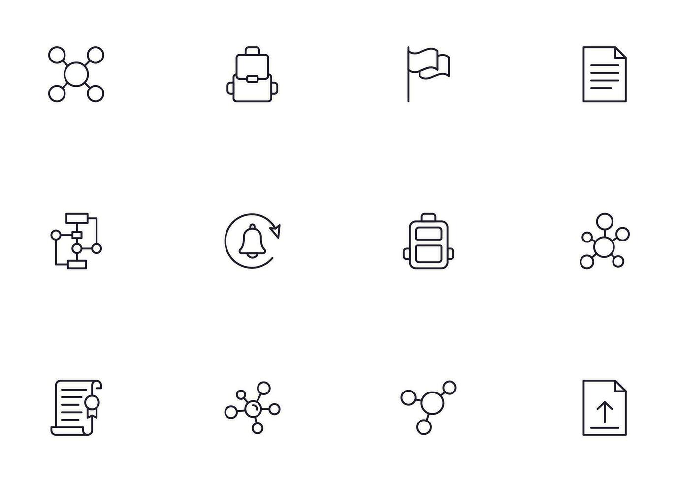 Education line icon set. Collection of high quality signs for web design, mobile app , UI design and etc. Outline icon of education, school, university, learning. vector