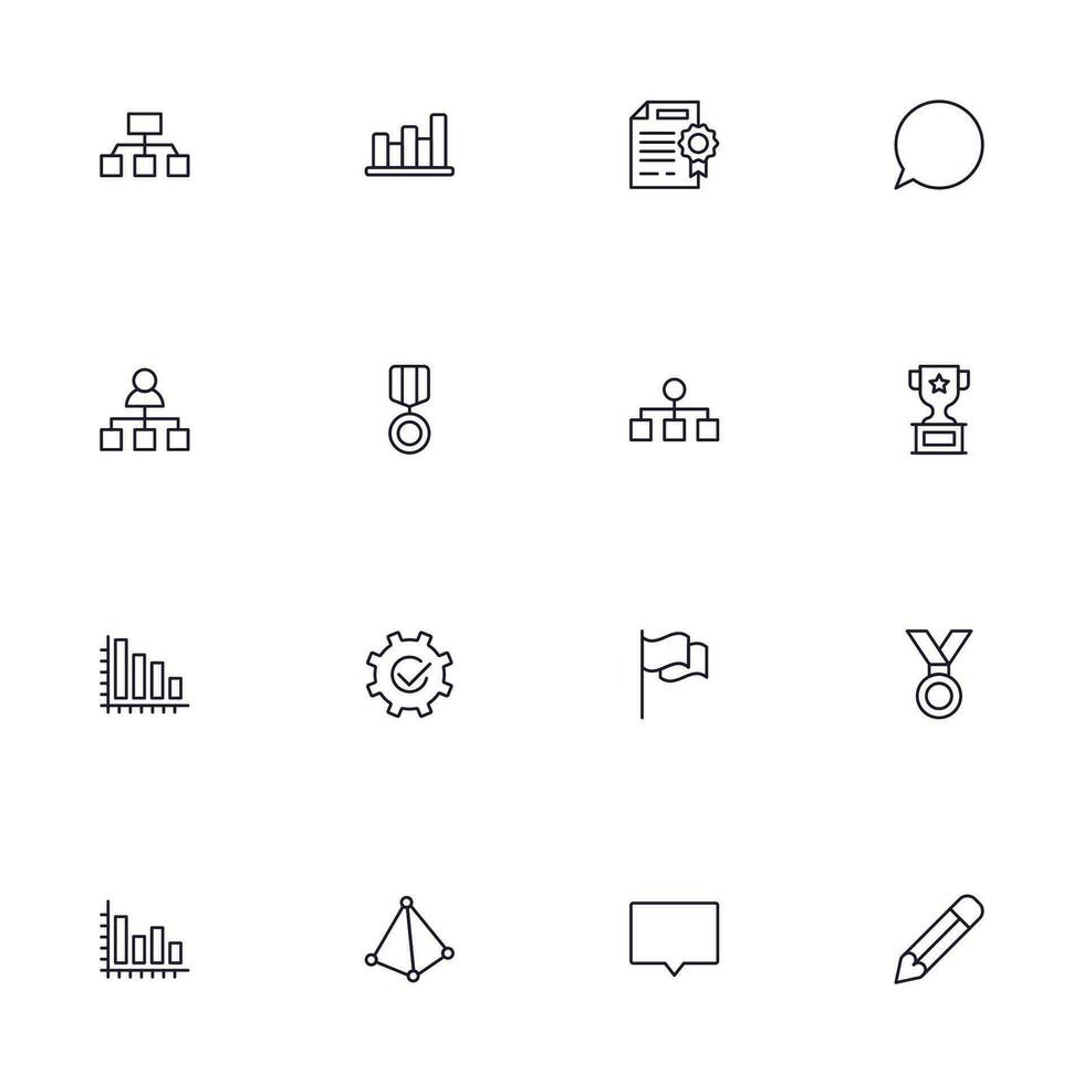 Business line icon set. Collection of commerce uotline sighn for web design, mobile app, UI design, etc. Dark blue line symbol of finance on white background. vector