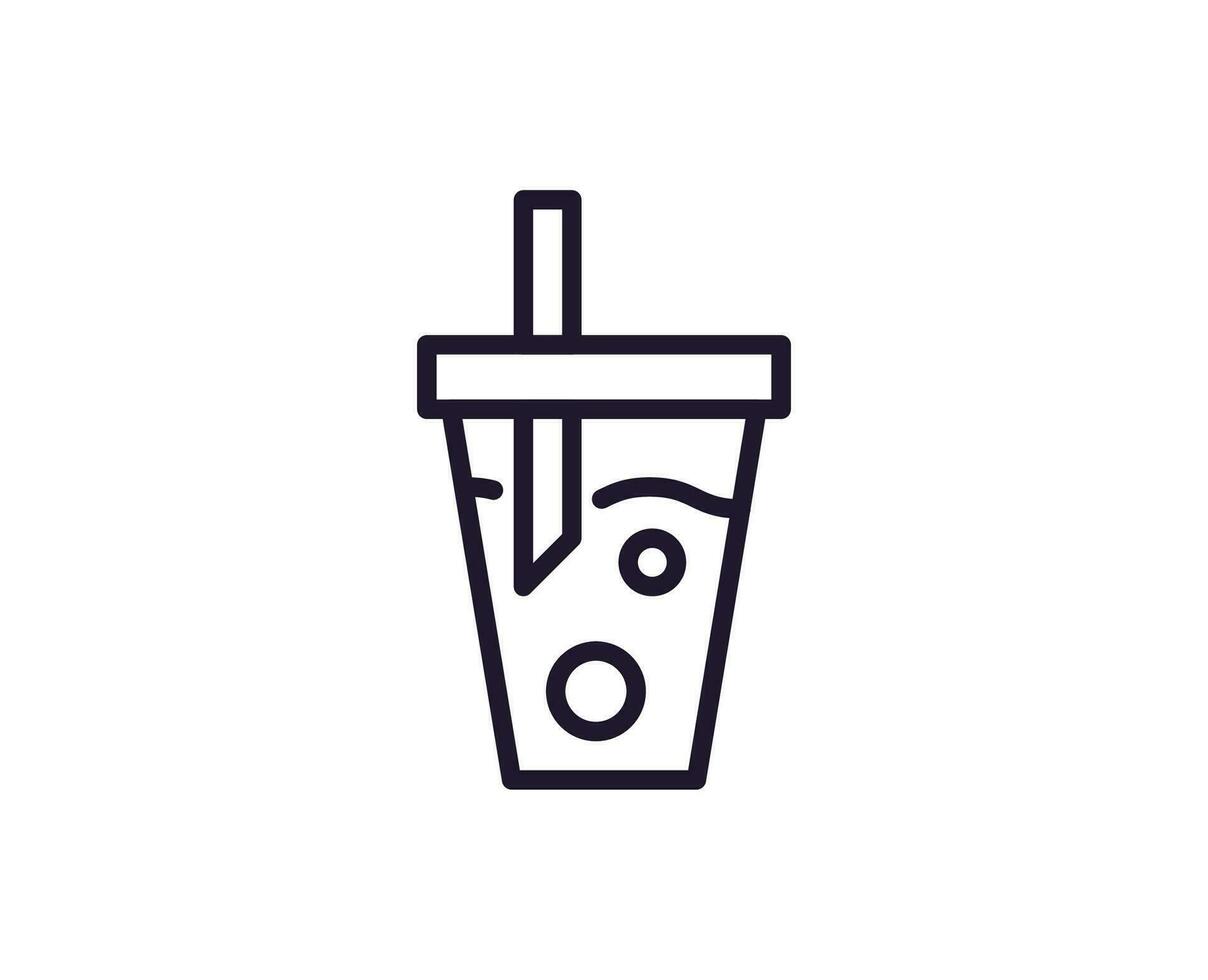 Drinks concept. Modern outline high quality illustration for banners, flyers and web sites. Editable stroke in trendy flat style. Line icon of drink vector